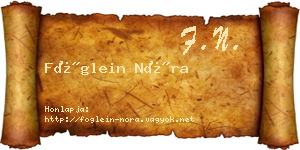 Föglein Nóra névjegykártya