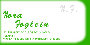 nora foglein business card