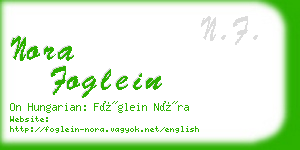 nora foglein business card